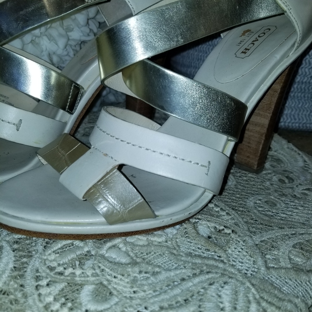 Coach leather sandals